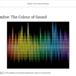 An example of course materials on timbre.