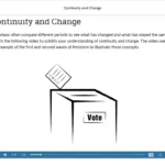 An example of course materials on continuity and change.