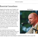 An example of course materials on influential Canadians.