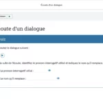 An example of a French listening exercise.