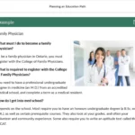 An example of course materials on education paths.