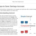 An example of course materials on savings accounts.