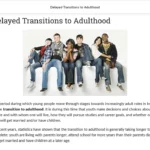 An example of course materials on transitions to adulthood.