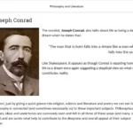 An example of course materials on Joseph Conrad.