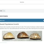 An example of a course exercise in population growth.