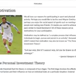 An example of course materials on motivation.