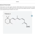 An example of course materials on the chemical structures of vitamins.