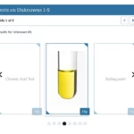 An example of course materials on testing unknown substances.