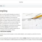 An example of course materials on sampling.
