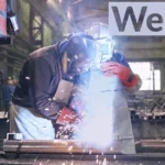 A welder at work.