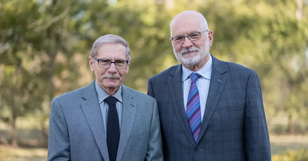 A picture of John Smallwood (left) and Stephen Baker.